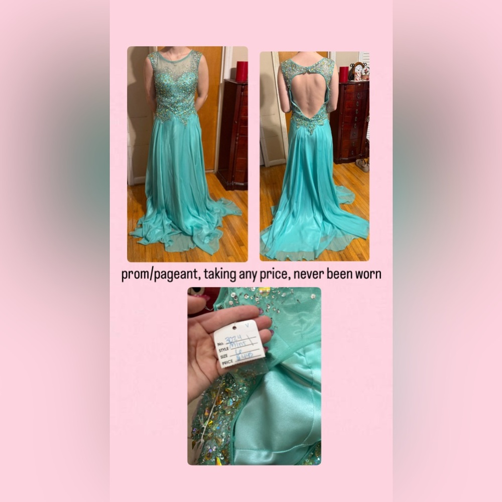 Elegant Aqua Blue Gown